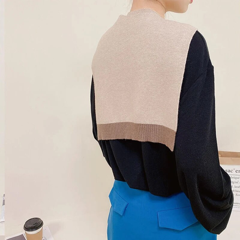 Šalovi za žene, pulover pleteni šalovi s čvorovima, šalovi za ležerna putovanja, ogrtači na ramena, modni omoti