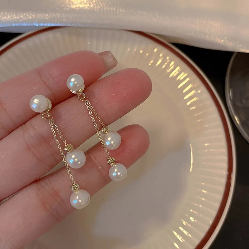 Modes franču, jauki eleganti vintage mini luksusa loki, sirds auss, korejiešu stila pērļu auskari, sieviešu nolaižamie auskari