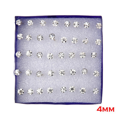 20 pari/komplet bijelih kristalnih naušnica za žene Set naušnica Nakit Komplet naušnica sa vještim kamenčićima Pakiranje brincos