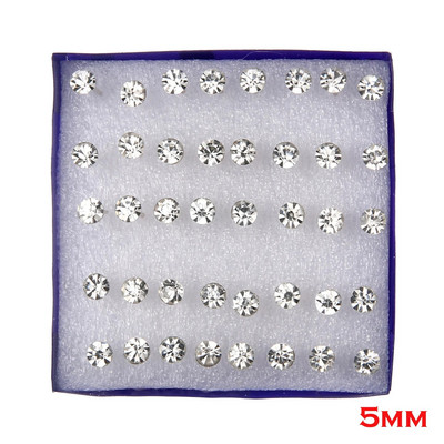 20 pari/komplet bijelih kristalnih naušnica za žene Set naušnica Nakit Komplet naušnica sa vještim kamenčićima Pakiranje brincos