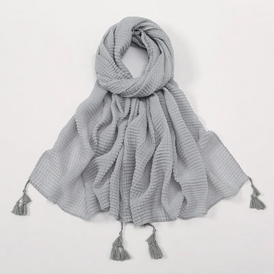 Paprasto pagrindinio dizaino languotas raukšlių kutas viskozė Hijab skara moteriška kieta apvyniojama galvos juosta Pashmina pavogė turbaną musulmonų Sjaal 180*70cm