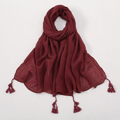 Paprasto pagrindinio dizaino languotas raukšlių kutas viskozė Hijab skara moteriška kieta apvyniojama galvos juosta Pashmina pavogė turbaną musulmonų Sjaal 180*70cm