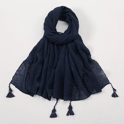 Paprasto pagrindinio dizaino languotas raukšlių kutas viskozė Hijab skara moteriška kieta apvyniojama galvos juosta Pashmina pavogė turbaną musulmonų Sjaal 180*70cm