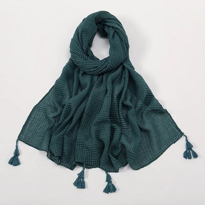 Paprasto pagrindinio dizaino languotas raukšlių kutas viskozė Hijab skara moteriška kieta apvyniojama galvos juosta Pashmina pavogė turbaną musulmonų Sjaal 180*70cm