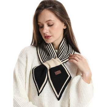 Houndstooth 2023 Нова карирана луксозна марка Кашмирен плетен шал за жени Зимен топъл дълъг слаб малък шал Шалове за врат
