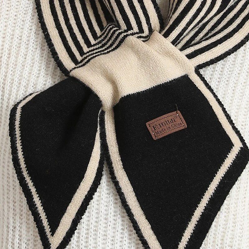 Houndstooth 2023 Novi karirani luksuzni brend Pleteni šal od kašmira za žene Zima Topli dugi mršavi mali šal Maramice