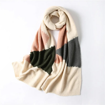 2020 καρό κασμίρ γυναικεία πλεκτά μαντήλια χειμωνιάτικα ζεστά σάλια και τυλίγει μάλλινη πασμίνα μακριά γυναικεία φούδρα πυκνή κουβέρτα