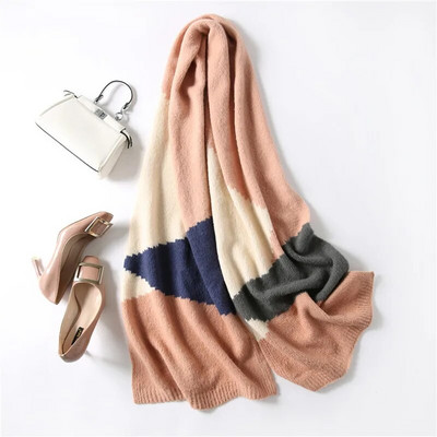 2020 καρό κασμίρ γυναικεία πλεκτά μαντήλια χειμωνιάτικα ζεστά σάλια και τυλίγει μάλλινη πασμίνα μακριά γυναικεία φούδρα πυκνή κουβέρτα