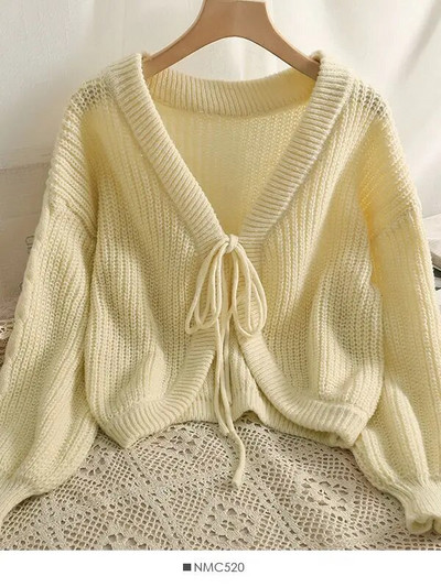 HELIAR Ženski kardigani s uzicom Pleteni džemper s V-izrezom Seksi džemper i džemper od kašmira u korejskom stilu Ženska zima 2022.