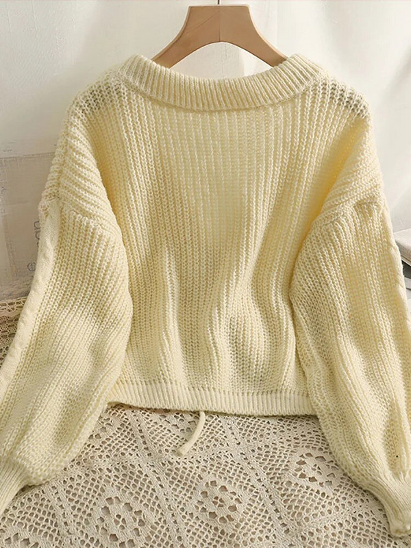 HELIAR Ženski kardigani s uzicom Pleteni džemper s V-izrezom Seksi džemper i džemper od kašmira u korejskom stilu Ženska zima 2022.