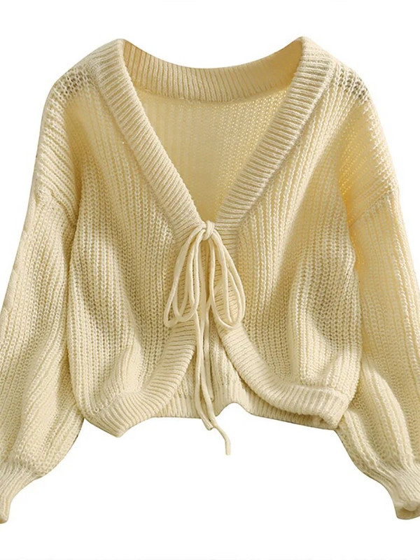 HELIAR Ženski kardigani s uzicom Pleteni džemper s V-izrezom Seksi džemper i džemper od kašmira u korejskom stilu Ženska zima 2022.