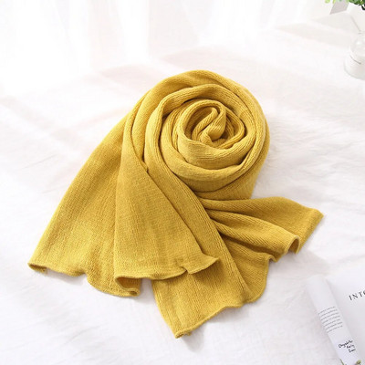 200*50cm Sieviešu Vīriešu Masīvkašmira Šalles Modes Ziemas Bieza Siltas Mīkstas Šalles Aptin Tīras Krāsas Pāris Adīta Vilnas Gara Šalle