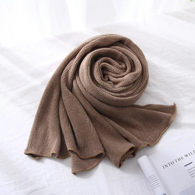 200*50cm Sieviešu Vīriešu Masīvkašmira Šalles Modes Ziemas Bieza Siltas Mīkstas Šalles Aptin Tīras Krāsas Pāris Adīta Vilnas Gara Šalle