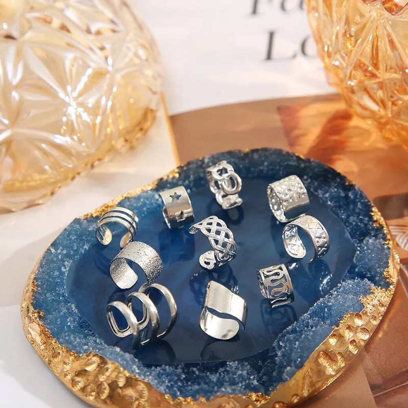 10 gab. Nerūsējošā tērauda saspraude uz auss aproces auskari viltus skrimšļu auskari Lot bez pīrsings klips uz auskariem komplekts auskari sievietēm