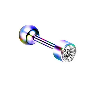 1 KOM Kristalna naušnica za piercing u hrskavici Helix naušnica s utegom s utegom od nehrđajućeg čelika Tragus svornjake s naušnicama u grozdu Daith nakit za žene