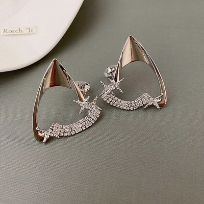 2023-as új divatos szálka színű pillangós fülbevaló fülbevaló női punk hip hop cirkon manó fülbevaló parti ékszer ajándékok