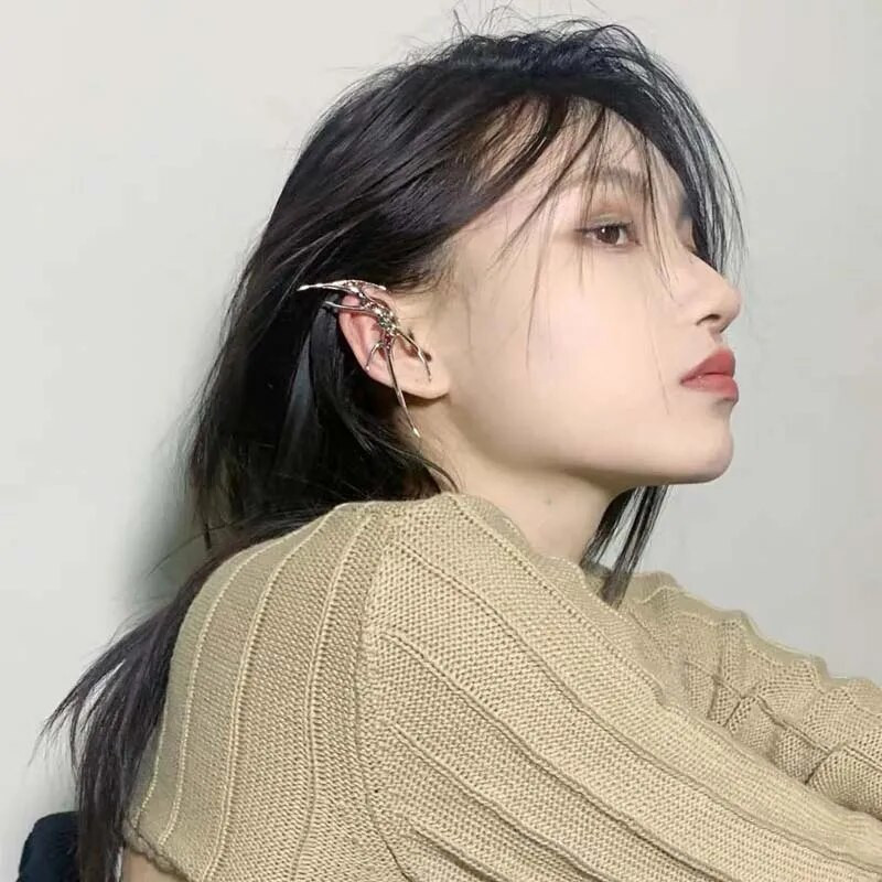 2023-as új divatos szálka színű pillangós fülbevaló fülbevaló női punk hip hop cirkon manó fülbevaló parti ékszer ajándékok