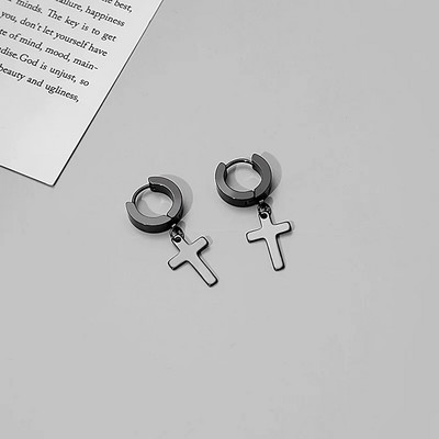 2023 Melnas krāsas ģeometriski sirds formas auskari sievietēm meitenēm modes dobi sirds stīpas auskari rotaslietas aksesuāri