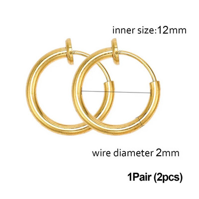 5/1 Ζεύγη από ανοξείδωτο ατσάλι χωρίς τρύπες στο αυτί Κρίκοι κλιπ χωρίς τρύπημα σκουλαρίκι για σκουλαρίκι με κλιπ χωρίς τρύπημα Κατασκευή κοσμημάτων