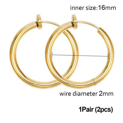 5/1 Ζεύγη από ανοξείδωτο ατσάλι χωρίς τρύπες στο αυτί Κρίκοι κλιπ χωρίς τρύπημα σκουλαρίκι για σκουλαρίκι με κλιπ χωρίς τρύπημα Κατασκευή κοσμημάτων