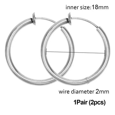 5/1 Ζεύγη από ανοξείδωτο ατσάλι χωρίς τρύπες στο αυτί Κρίκοι κλιπ χωρίς τρύπημα σκουλαρίκι για σκουλαρίκι με κλιπ χωρίς τρύπημα Κατασκευή κοσμημάτων