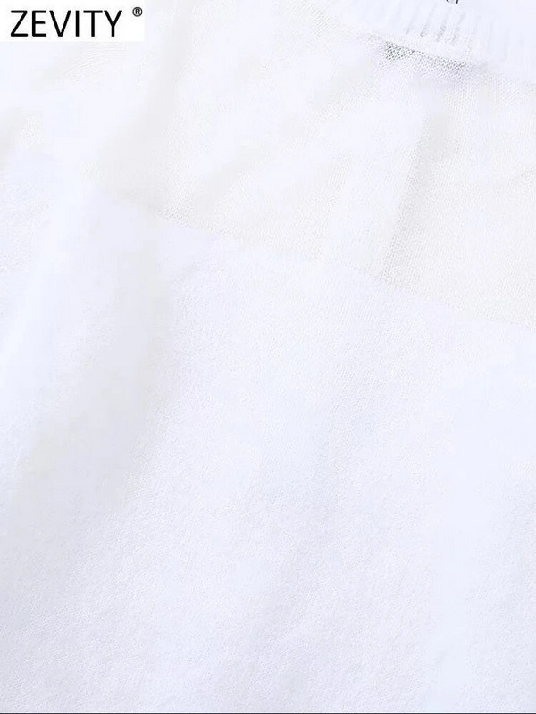 Zevity 2022 új női divatos O nyakú áttetsző toldású kardigán kötő pulóver női elegáns gyémánt gombos kabát felsők CT2755