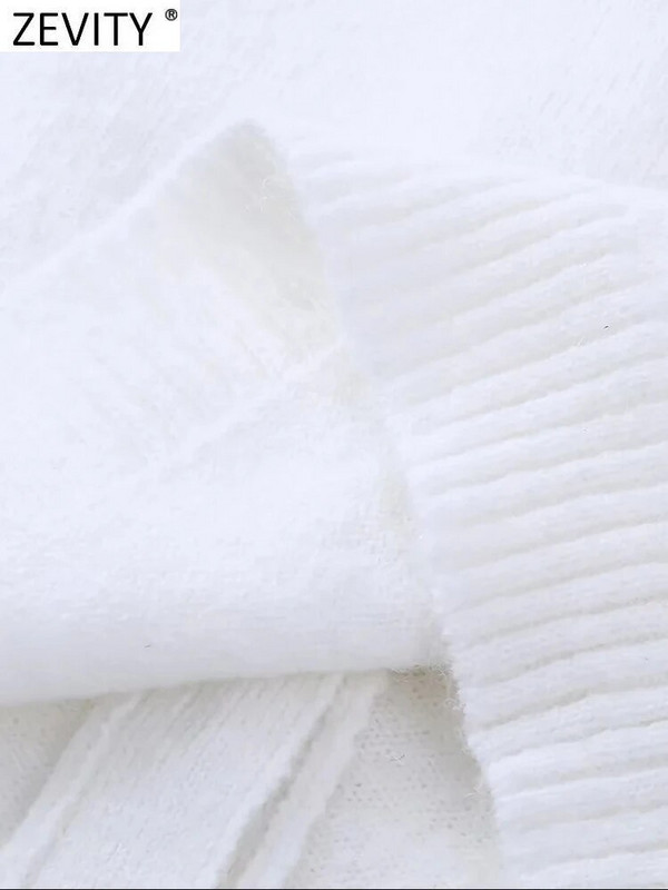 Zevity 2022 új női divatos O nyakú áttetsző toldású kardigán kötő pulóver női elegáns gyémánt gombos kabát felsők CT2755