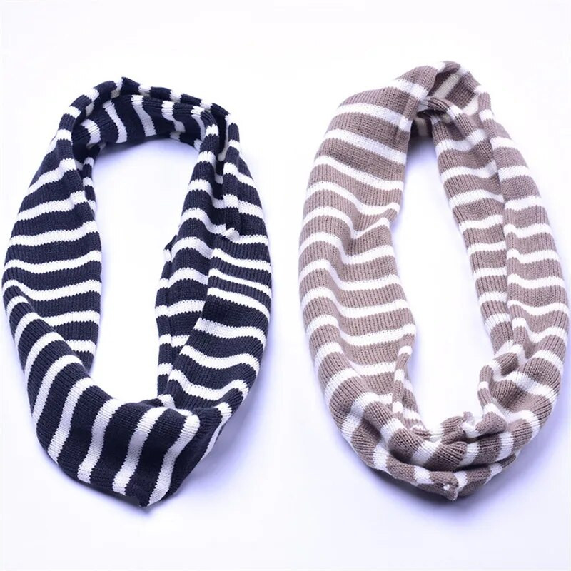 Dječji šal Pamuk Zimski topli prstenasti šalovi Kašmir Dječaci Djevojčice Trake O-prsten Pleteni vuneni šalovi oko vrata Meki