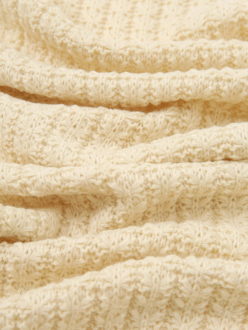 Груб вълнен плетен шал Дамски зимен универсален момиче Студентски Едноцветен лигавник Тенденция Мъжки кашмирен топъл нов облекло Шал