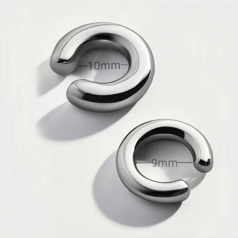 Modna i jedinstvena lažna perforirana metalna kopča za uho s asimetričnom kružnom hrskavicom Ženski modni nakit na poklon manžeta za uho