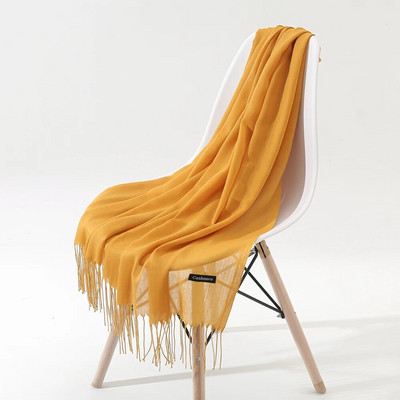 Μασίφ κασμίρ Πασμίνα Λεπτό χειμωνιάτικο ζεστό κασκόλ Γυναικείο σάλι μακριά φούντα με απαλή αίσθηση Χειμερινά γυναικεία κασκόλ για γυναίκες