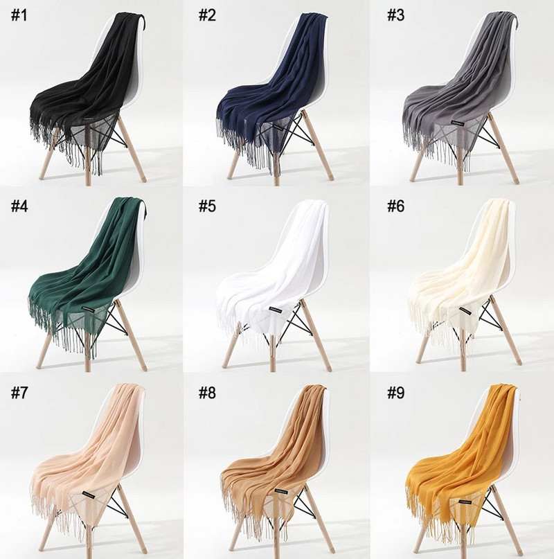 Μασίφ κασμίρ Πασμίνα Λεπτό χειμωνιάτικο ζεστό κασκόλ Γυναικείο σάλι μακριά φούντα με απαλή αίσθηση Χειμερινά γυναικεία κασκόλ για γυναίκες