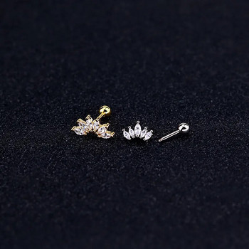 Small Earrings Korea Helix Piercing Stud Σκουλαρίκια Στρας Χάλκινα Σκουλαρίκια τριφύλλι Σετ Γυναικεία Κοσμήματα-αξεσουάρ για κορίτσια