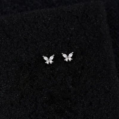 Male naušnice Korea Helix Piercing Stud naušnice sa kamenčićima Bakrena djetelina Set naušnica za žene Nakit-dodaci za djevojčice