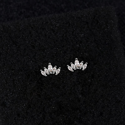 Male naušnice Korea Helix Piercing Stud naušnice sa kamenčićima Bakrena djetelina Set naušnica za žene Nakit-dodaci za djevojčice