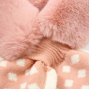 Корейски есен-зима дамски шал нови момичета бебешки сладък студоустойчива яка плюшен топъл шал сладък плътен плетен лигавник коледен подарък