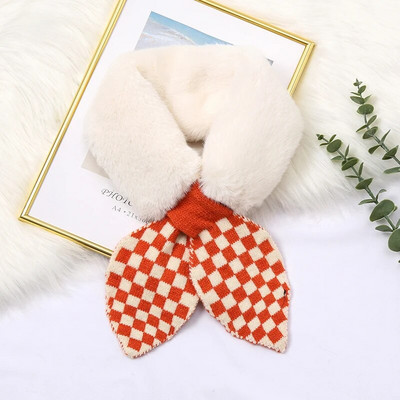 Koreai őszi tél női sál új lányoknak baba aranyos hidegálló gallér plüss meleg kendő aranyos tömör kötött előke karácsonyi ajándék