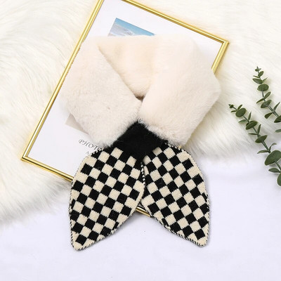 Koreai őszi tél női sál új lányoknak baba aranyos hidegálló gallér plüss meleg kendő aranyos tömör kötött előke karácsonyi ajándék