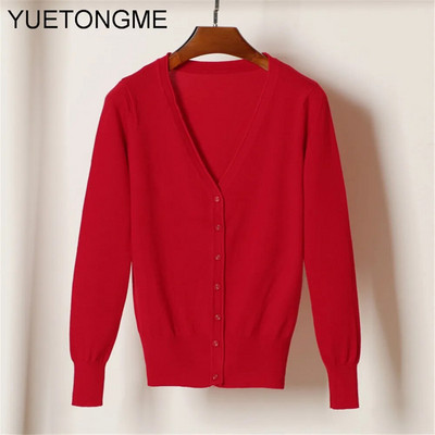 Ženski džemper s kardiganom Ženski crno-bijeli džemper s V izrezom s jednim kopčanjem Ženski pleteni džemper SW070