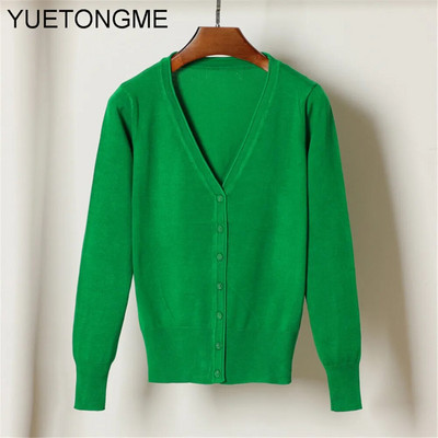 Ženski džemper s kardiganom Ženski crno-bijeli džemper s V izrezom s jednim kopčanjem Ženski pleteni džemper SW070