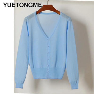 Ženski džemper s kardiganom Ženski crno-bijeli džemper s V izrezom s jednim kopčanjem Ženski pleteni džemper SW070