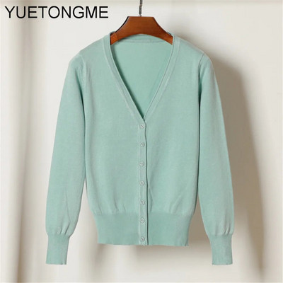 Ženski džemper s kardiganom Ženski crno-bijeli džemper s V izrezom s jednim kopčanjem Ženski pleteni džemper SW070