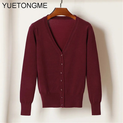 Ženski džemper s kardiganom Ženski crno-bijeli džemper s V izrezom s jednim kopčanjem Ženski pleteni džemper SW070