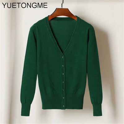 Ženski džemper s kardiganom Ženski crno-bijeli džemper s V izrezom s jednim kopčanjem Ženski pleteni džemper SW070