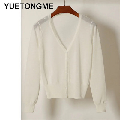 Ženski džemper s kardiganom Ženski crno-bijeli džemper s V izrezom s jednim kopčanjem Ženski pleteni džemper SW070