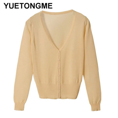 Ženski džemper s kardiganom Ženski crno-bijeli džemper s V izrezom s jednim kopčanjem Ženski pleteni džemper SW070