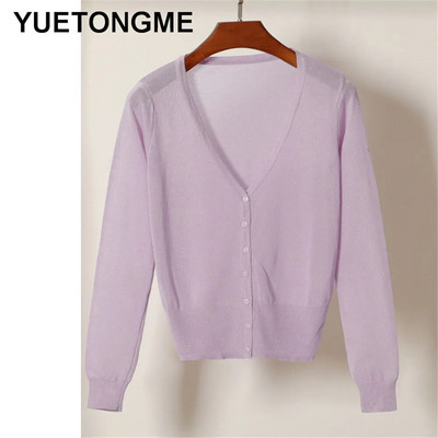 Ženski džemper s kardiganom Ženski crno-bijeli džemper s V izrezom s jednim kopčanjem Ženski pleteni džemper SW070