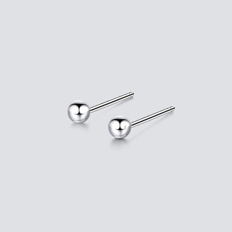 e-Manco promjer 3 mm kuglaste male naušnice s nitom za žene jednostavni set naušnica od nehrđajućeg čelika modni nakit