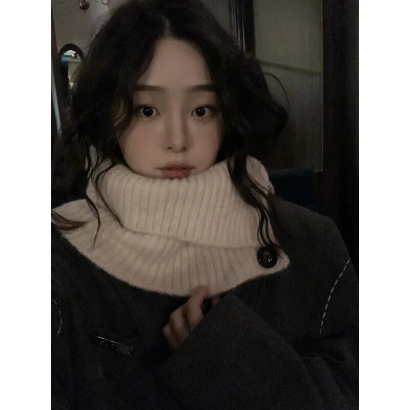 Prieskonių dangtelis grynos spalvos šiltai išlaiko kaklą su gobtuvu, megztiniu, užsegamu megztu vilnos dangteliu, kaklo šildytuvu