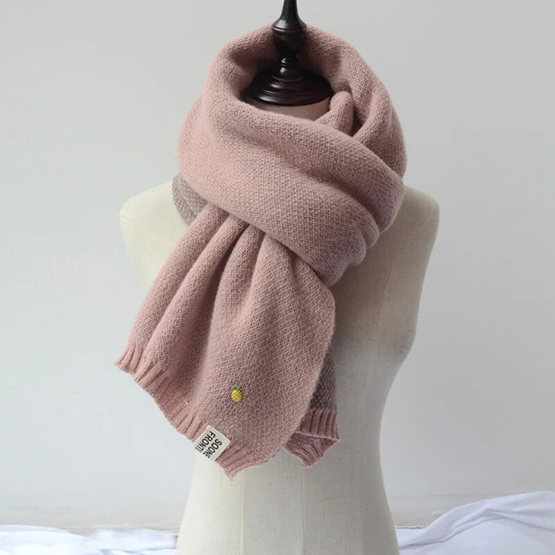 Sieviešu ziemas silts vilnas šalles dizains svītrains elastīgs trikotāžas šalles Sieviešu bandāna bieza mīksta cieta kakla lakats 2023